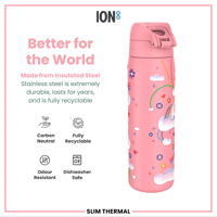 ION8ION8 - İnce Su Termosu - Gökkuşağı Unicorn - 500 ml - SızdırmazI8TS500PPUNIRAIN