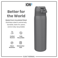 ION8ION8 - İnce Su Termosu - Gri - 500 ml - SızdırmazI8TS500GRY