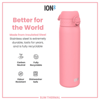 ION8ION8 - İnce Su Termosu - Gül Pembesi - 500 ml - SızdırmazI8TS500ROSEB