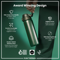 ION8ION8 - İnce Su Termosu - Koyu Yeşil - 500 ml - SızdırmazI8TS500DGRE