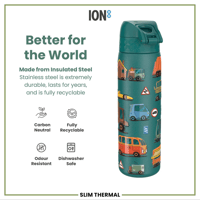 ION8ION8 - İnce Su Termosu - Otomobiller - 500 ml - SızdırmazI8TS500PAAUTO