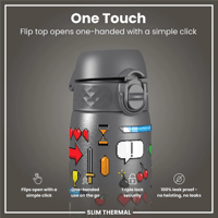 ION8ION8 - İnce Su Termosu - Oyuncu - 500 ml - SızdırmazI8TS500PGGAME