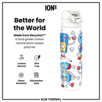 ION8ION8 - İnce Su Termosu - Robotlar - 500 ml - SızdırmazI8TS500PIROBOT
