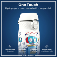 ION8ION8 - İnce Su Termosu - Robotlar - 500 ml - SızdırmazI8TS500PIROBOT