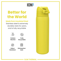 ION8ION8 - İnce Su Termosu - Sarı - 500 ml - SızdırmazI8TS500YEL
