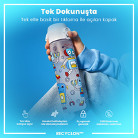 ION8ION8 - İnce Suluk - Robotlar - 500 ml - Sızdırmaz - BPA İçermeyenI8RF500PIROBOT