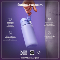 Ion8Ion8 - Paslanmaz Çelik Çocuk Suluk - Açık Mor - 400 ml - SızdırmazI8SS400PERI