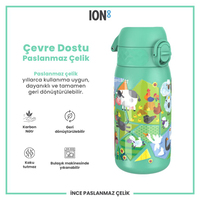 Ion8Ion8 - Paslanmaz Çelik Çocuk Suluk - Çiftlik Hayvanları - 400 ml - SızdırmazI8SS400PTFARMA