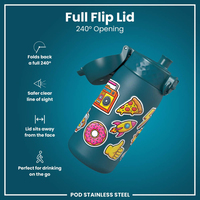 ION8ION8 - Paslanmaz Çelik Çocuk Suluk - Çıkartmalar - 400 ml - SızdırmazI8SS400PDTSTIC