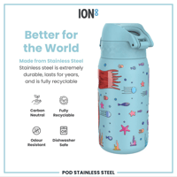 ION8ION8 - Paslanmaz Çelik Çocuk Suluk - Deniz Kızları - 400 ml - SızdırmazI8SS400PBMER