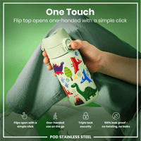 ION8ION8 - Paslanmaz Çelik Çocuk Suluk - Dinozorlar - 400 ml - SızdırmazI8SS400PGDINO