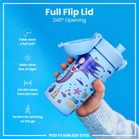 ION8ION8 - Paslanmaz Çelik Çocuk Suluk - Deniz Kızları - 400 ml - SızdırmazI8SS400PBMER
