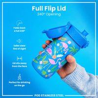 ION8ION8 - Paslanmaz Çelik Çocuk Suluk - Flamingolar - 400 ml - SızdırmazI8SS400PBFLAM