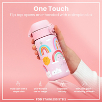 ION8ION8 - Paslanmaz Çelik Çocuk Suluk - Gökkuşağı - 400 ml - SızdırmazI8SS400PPRAINB