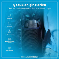 Ion8Ion8 - Paslanmaz Çelik Çocuk Suluk - Koyu Lavicert - 400 ml - SızdırmazI8SS400ANAVY