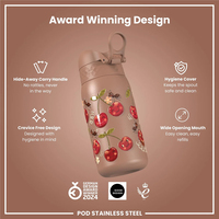 ION8ION8 - Paslanmaz Çelik Çocuk Suluk - Kirazlar - 400 ml - SızdırmazI8SS400PMMCHER