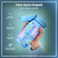 Ion8Ion8 - Paslanmaz Çelik Çocuk Suluk - Mavi Unicorn - 400 ml - SızdırmazI8SS400PBUNI