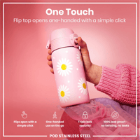 ION8ION8 - Paslanmaz Çelik Çocuk Suluk - Papatyalar - 400 ml - SızdırmazI8SS400PPDAISY