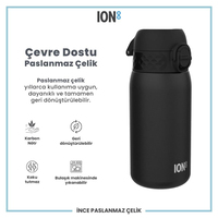 Ion8Ion8 - Paslanmaz Çelik Çocuk Suluk - Siyah - 400 ml - SızdırmazI8SS400BLK