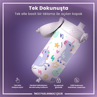 Ion8Ion8 - Paslanmaz Çelik Çocuk Suluk - Unicorn - 400 ml - SızdırmazI8SS400PPUNI