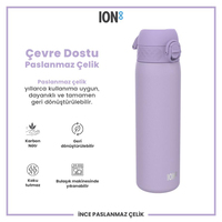 Ion8Ion8 - Paslanmaz Çelik İnce Suluk - Açık Mor - 600 ml - SızdırmazI8SS600PERI