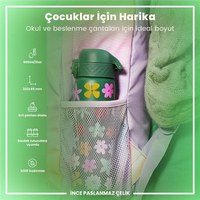 Ion8Ion8 - Paslanmaz Çelik İnce Suluk - Çiçekli - 600 ml - SızdırmazI8SS600PGFLO