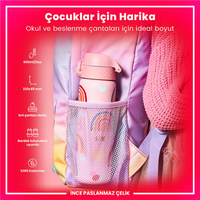 Ion8Ion8 - Paslanmaz Çelik İnce Suluk - Gökkuşağı - 600 ml - SızdırmazI8SS600PPRAINB
