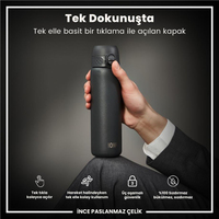 Ion8Ion8 - Paslanmaz Çelik İnce Suluk - Gri - 600 ml - SızdırmazI8SS600GRY