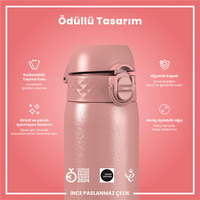 Ion8Ion8 - Paslanmaz Çelik İnce Suluk - Gül Pembe - 600 ml - SızdırmazI8SS600ROSE