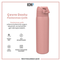 Ion8Ion8 - Paslanmaz Çelik İnce Suluk - Gül Pembe - 600 ml - SızdırmazI8SS600ROSE