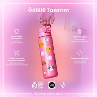 Ion8Ion8 - Paslanmaz Çelik İnce Suluk - Kediler - 600 ml - SızdırmazI8SS600PRCATS