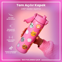 Ion8Ion8 - Paslanmaz Çelik İnce Suluk - Kediler - 600 ml - SızdırmazI8SS600PRCATS