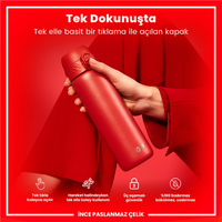 Ion8Ion8 - Paslanmaz Çelik İnce Suluk - Kırmızı - 600 ml - SızdırmazI8SS600RED