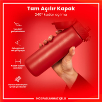 Ion8Ion8 - Paslanmaz Çelik İnce Suluk - Kırmızı - 600 ml - SızdırmazI8SS600RED