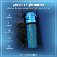 Ion8Ion8 - Paslanmaz Çelik İnce Suluk - Mavi - 600 ml - SızdırmazI8SS600BLU