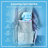 Ion8Ion8 - Paslanmaz Çelik İnce Suluk - Mavi Unicorn - 600 ml - SızdırmazI8SS600PBUNIC