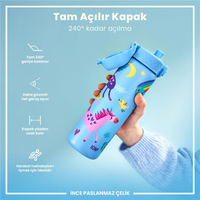 Ion8Ion8 - Paslanmaz Çelik İnce Suluk - Mavi Unicorn - 600 ml - SızdırmazI8SS600PBUNIC