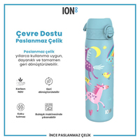 Ion8Ion8 - Paslanmaz Çelik İnce Suluk - Mavi Unicorn - 600 ml - SızdırmazI8SS600PBUNIC