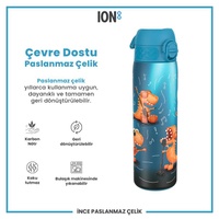 Ion8Ion8 - Paslanmaz Çelik İnce Suluk - Şarkıcı Dinozor - 600 ml - SızdırmazI8SS600PBDINOB