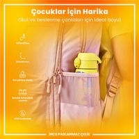 Ion8Ion8 - Paslanmaz Çelik İnce Suluk - Sarı Unicorn - 600 ml - SızdırmazI8SS600PYUNIC