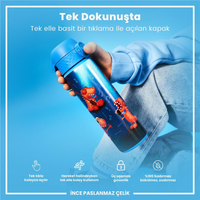Ion8Ion8 - Paslanmaz Çelik İnce Suluk - Şarkıcı Dinozor - 600 ml - SızdırmazI8SS600PBDINOB