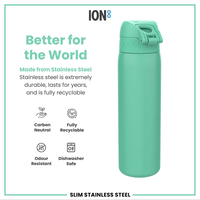 ION8ION8 - Paslanmaz Çelik İnce Suluk - Turkuaz - 600 ml - SızdırmazI8SS600TEAL