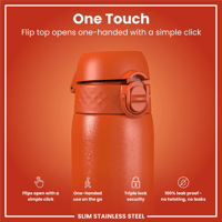 ION8ION8 - Paslanmaz Çelik İnce Suluk - Turuncu - 600 ml - SızdırmazI8SS600HORG
