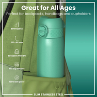 ION8ION8 - Paslanmaz Çelik İnce Suluk - Turkuaz - 600 ml - SızdırmazI8SS600TEAL