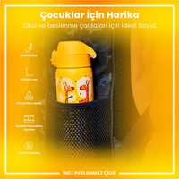 Ion8Ion8 - Paslanmaz Çelik İnce Suluk - Zürafalar - 600 ml - SızdırmazI8SS600PYGIRAF