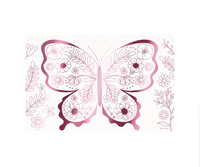 Meri Meri - Butterflies & Flowers Colouring Placemats - Kelebekler & Çiçekler Boyama Amerikan Servisleri (x8) Kategorisiz