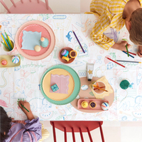 Meri Meri - Colour in Tablecloth - Boyama Etkinliği Kağıt Masa Örtüsü Kategorisiz