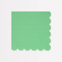 Meri Meri - Emerald Green Large Napkins - Zümrüt Yeşili Peçeteler (x16) Kategorisiz