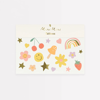 Meri Meri - Happy Face Temporary Tattoos - Mutlu Yüzler & Semboller Geçici Dövmeleri (x2) Kategorisiz