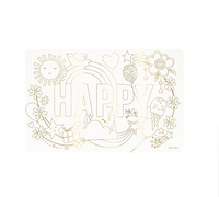Meri Meri - Happy Icons Colouring Placemats - Mutlu Semboller Boyama Amerikan Servisleri (x8) Kategorisiz